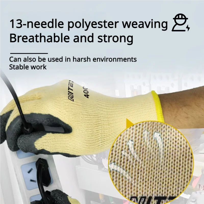 Ultra-Thin 400V Touchscreen Safety Work Gloves for Electricians Low Voltage Dedicated Insulated Flexible Gloves