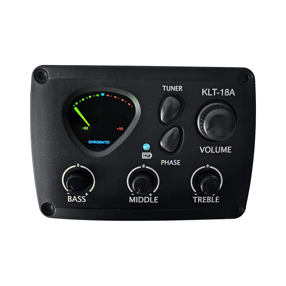 KLT-18A Folk & Classical Acoustic Guitar Pickup Electrical with 12 Sector Tuner for Stringed Instruments Parts & Accessories