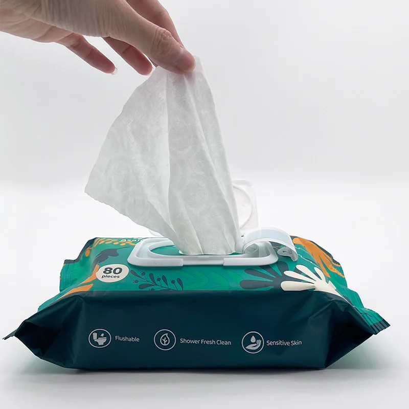 Personal Cleaning Wet Wipes Private Label Bulk Biodegradable Organic Flushable Toilet Tissue
