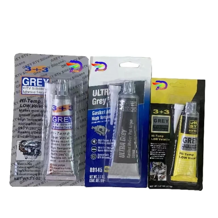 RTV Gasket Maker sealant 100% Acetic Silicone Sealant High Temperature 85g 35G rtv silicone grey red black