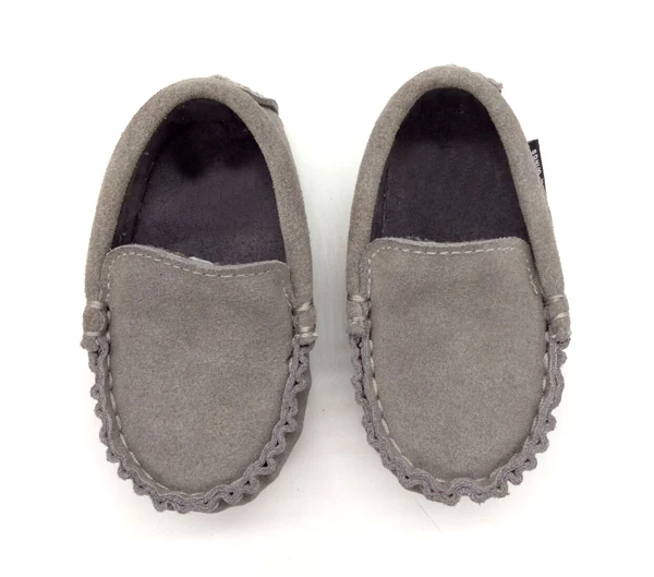customised flexible sole kids toddler infant loafer suede leather shoes baby kid boys and girls
