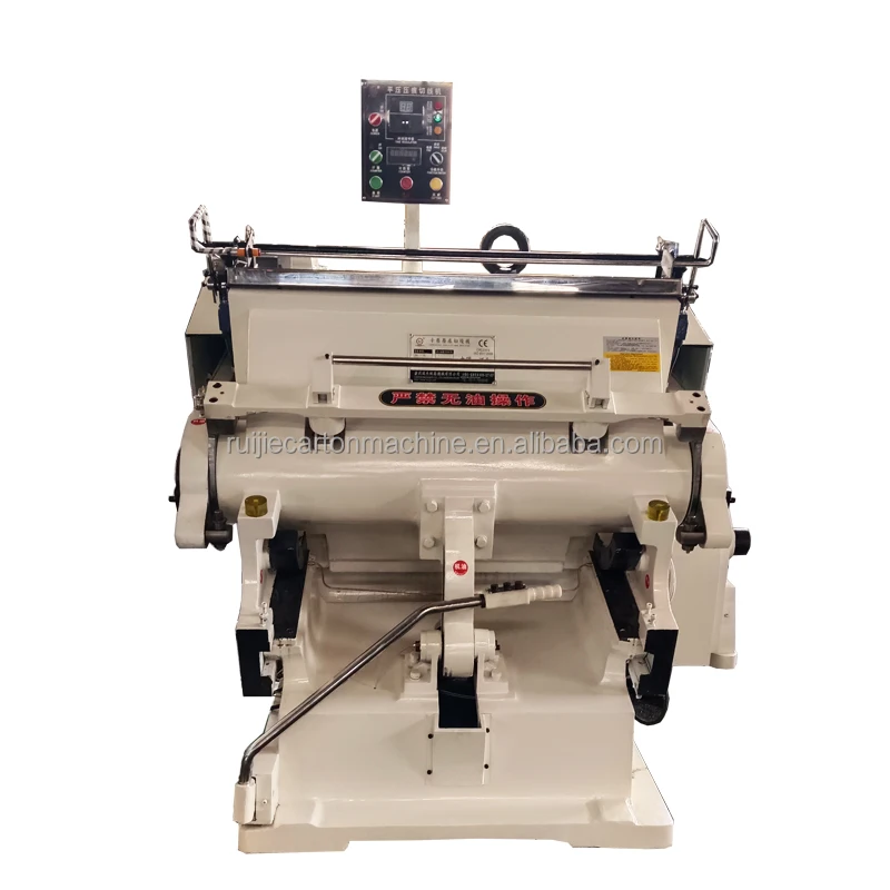 Carton box die cutter corrugated cardboard die cutting creasing rigid paper board semi automatic box making machine