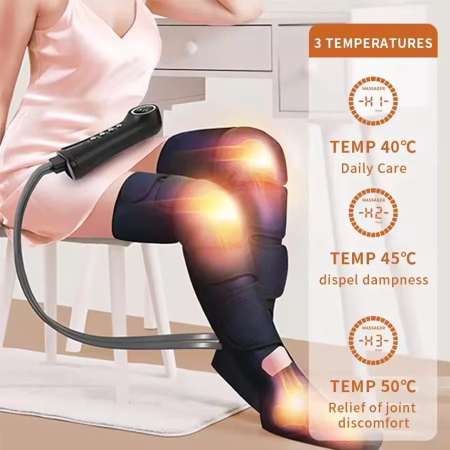 Trending products 2024 new arrivals Air Compression Leg Massager for Circulation Controller Calf Foot Air Leg Massager with Heat