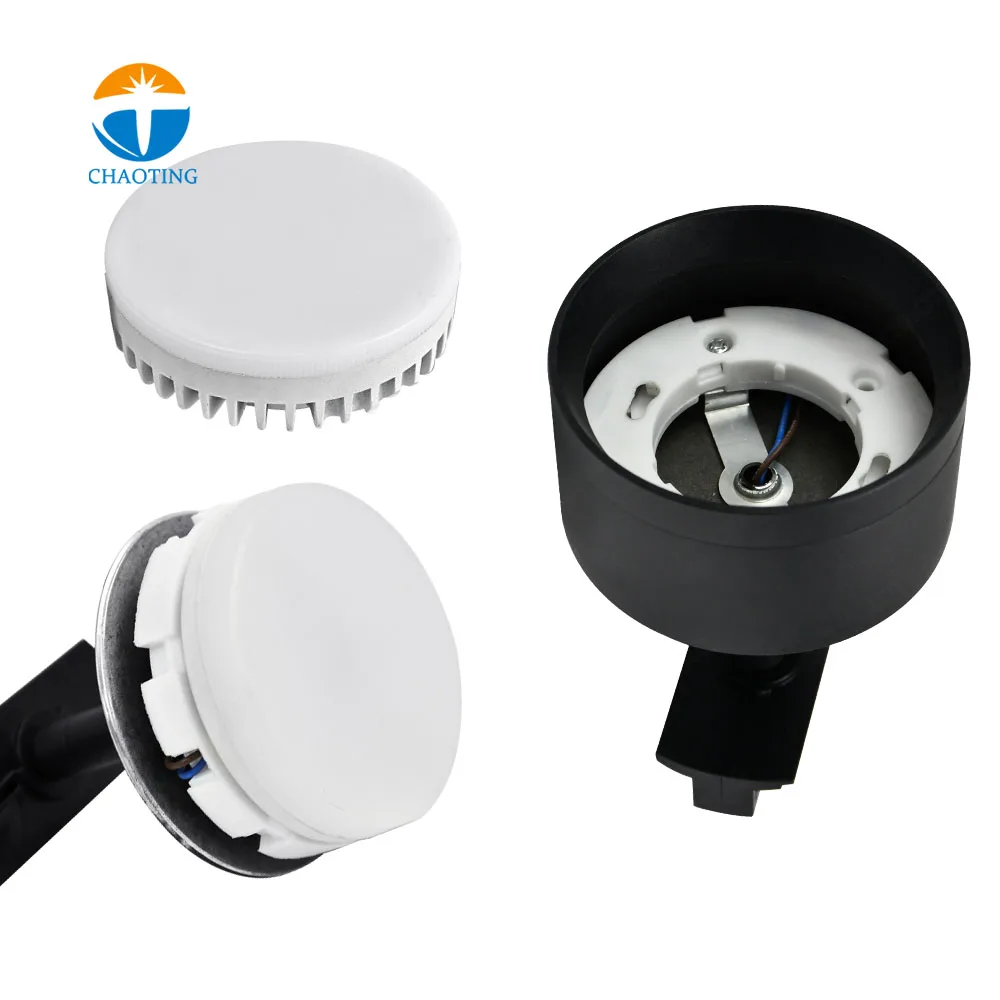 Hot Sale GX 53 Rail Downlight Adjustable Angle Ceiling Light Pure Aluminium GX53 Spot Light Housing Surface Mounted Track Lights