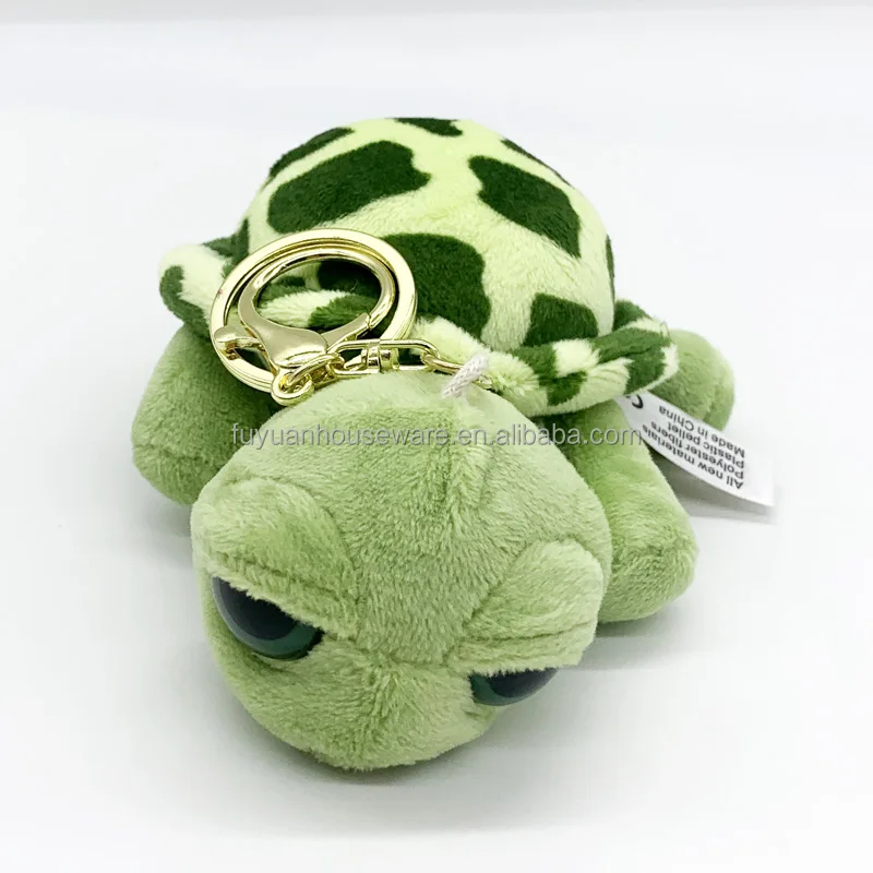 12cm Green turtle stuffed toy Longevity Turtle  printing as anime tortoise keyring handbag holder soft plush toys