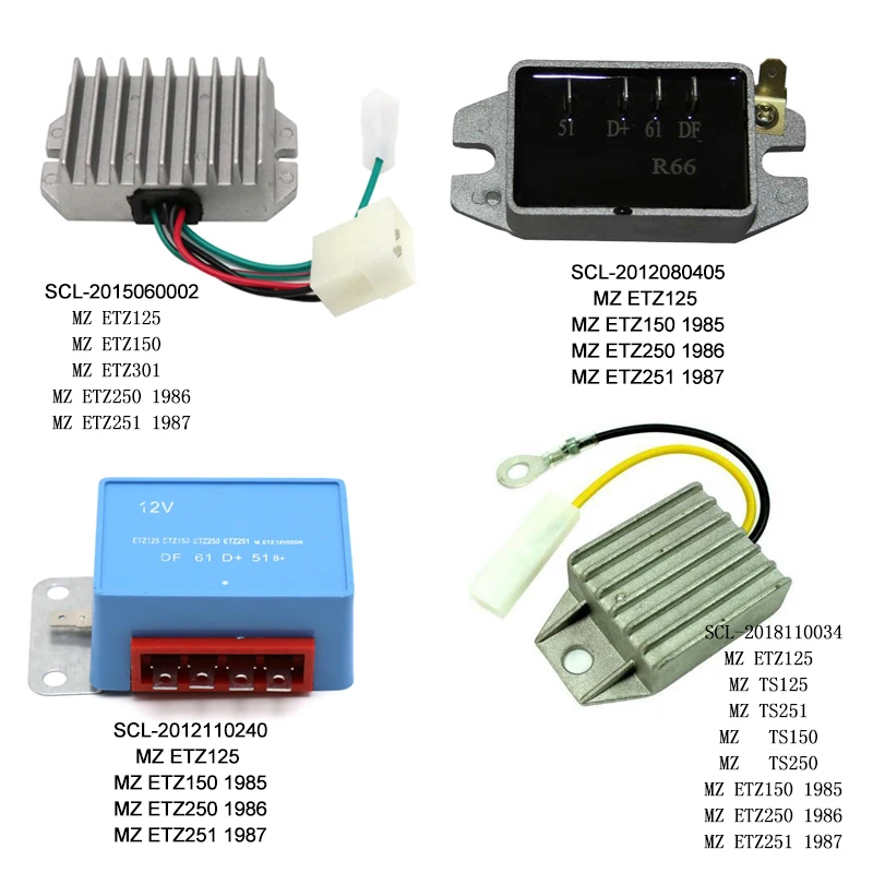 Motorcycle Electronic Regulator 6V 12V Battery Charging Voltage Regulator Tourer Bike Voltage Stabilizer For ETZ 125 150 250 251