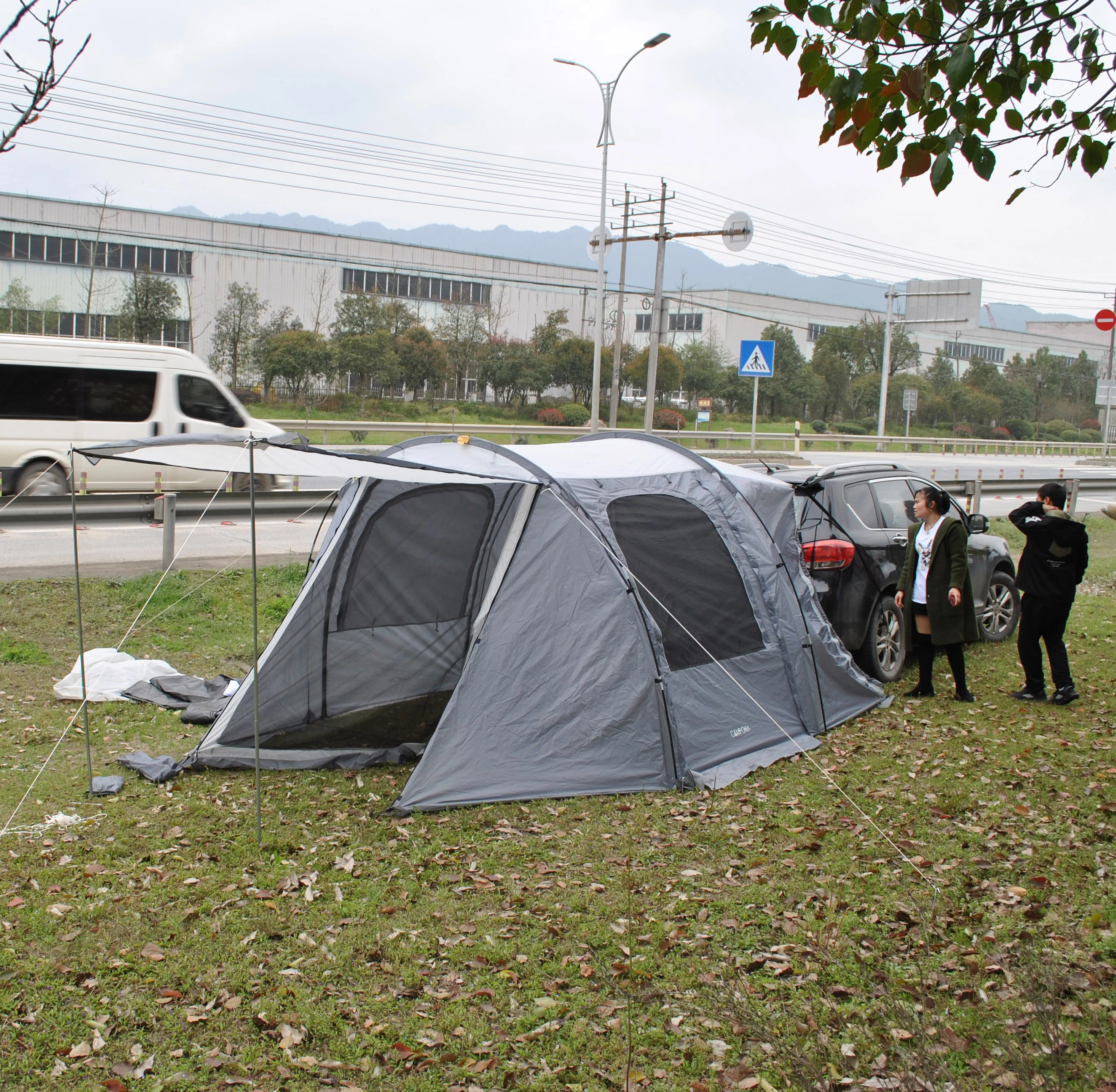 Korea popular outdoor portable family camping Car awning Tent car rear tent,CZX-475 Multi-use car tent,6 Person family car tent