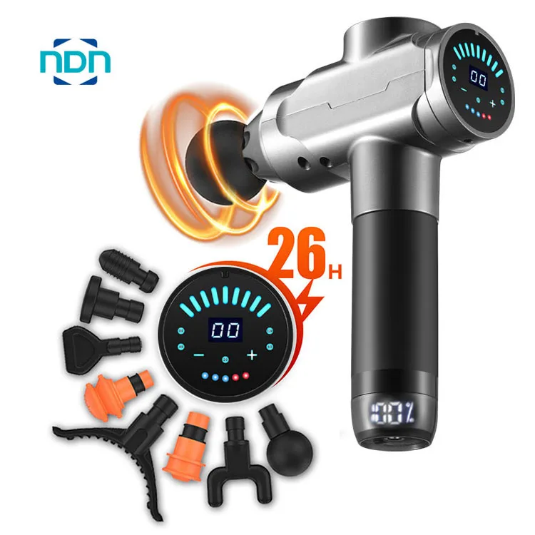 
 Портативная беспроводная Вибрация для расслабления тела, Профессиональный Массажный пистолет для глубоких тканей мышц, спортивный массажер  