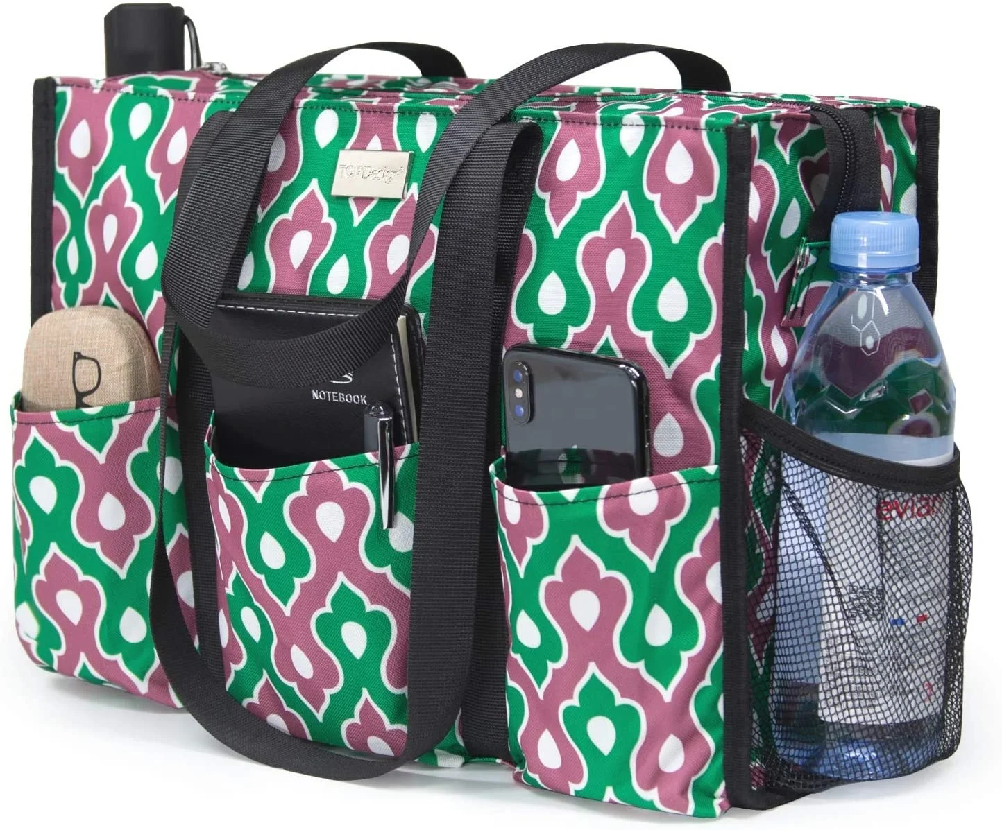 Водостойкая Сумка-тоут Ruthbag с 13 наружными внутренними карманами верхней застежкой-молнией и поддержкой толстого дна для женщин
