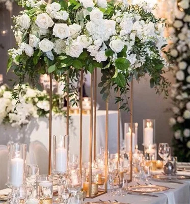 Gold Metal Stand Road Lead Heavenly Wedding Stage Decoration