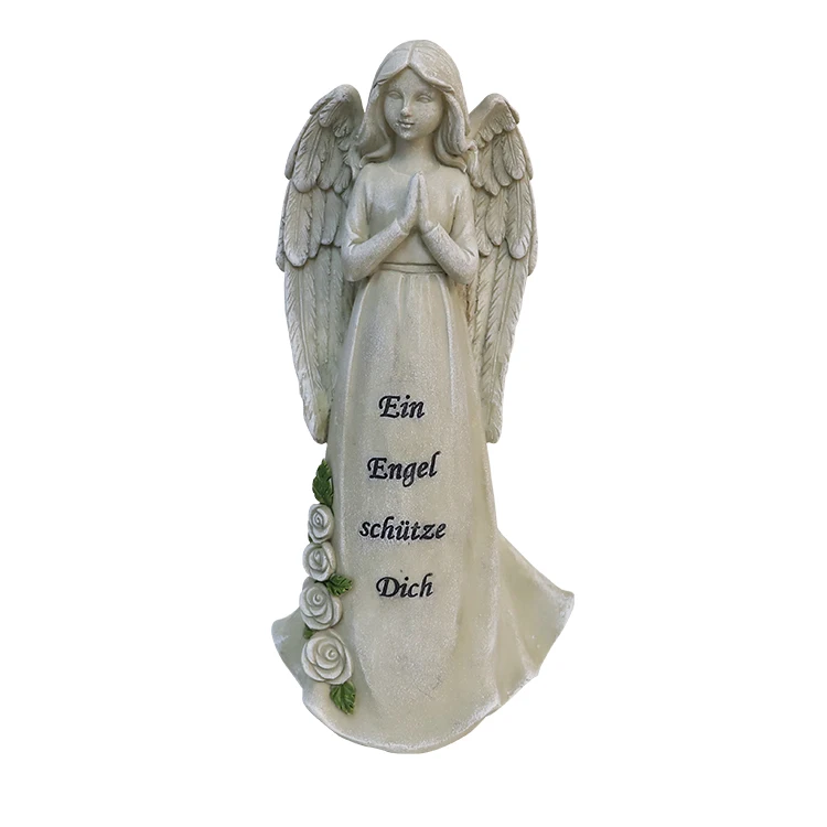 Wholesale design resin memorial angel statue Garden remembrance grave decoration angel pray