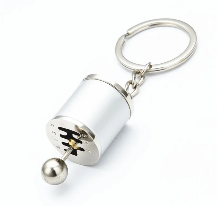 6 Speed Gear Shift keychains Auto Parts Key Chain Ring