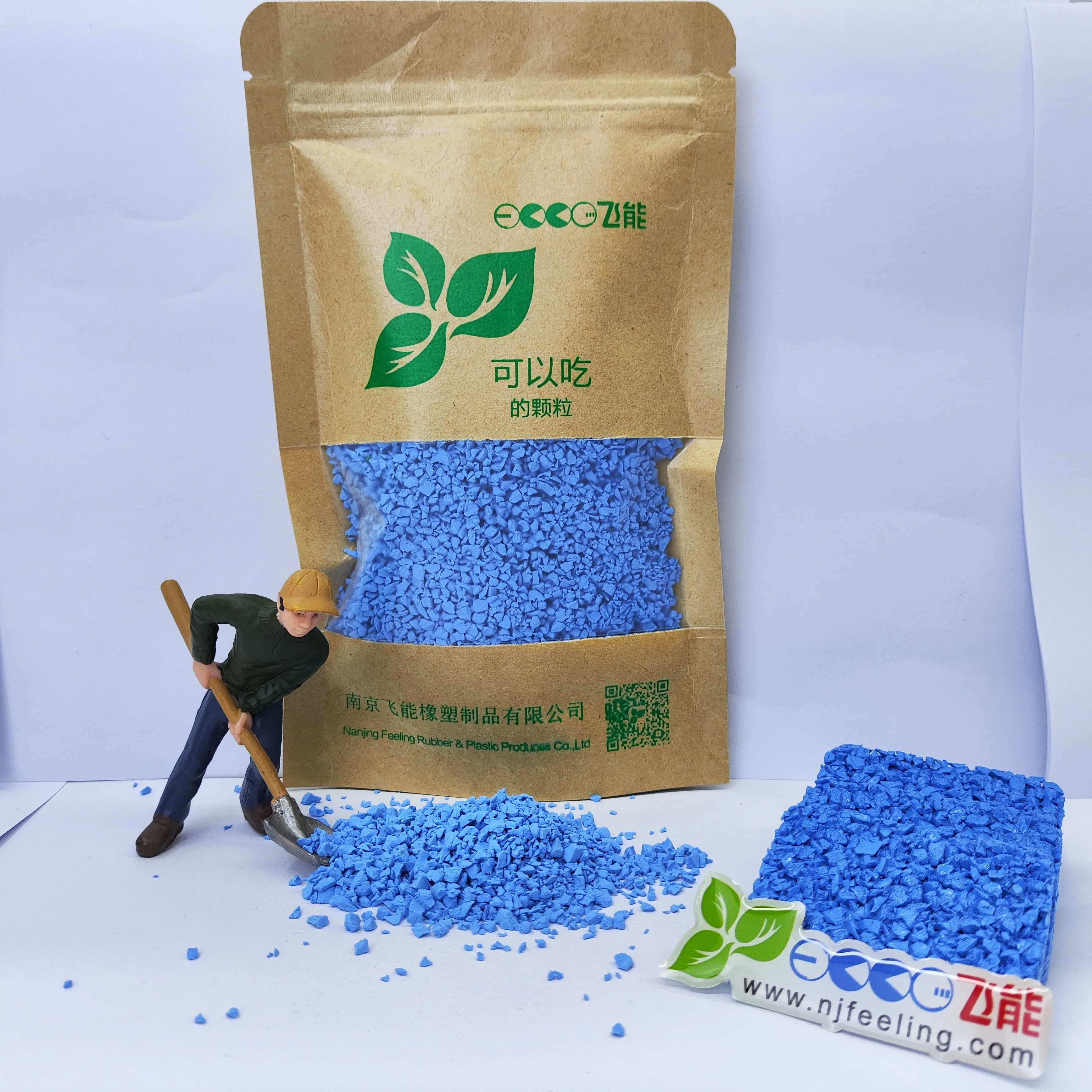 Island Blue EPDM Rubber Flooring Granule in 1-4mm safety surfacing NFL-P-2407195