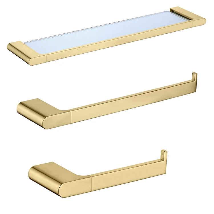 Nano gold 6-piece bathroom accessories set stainless steel 304 soap dish