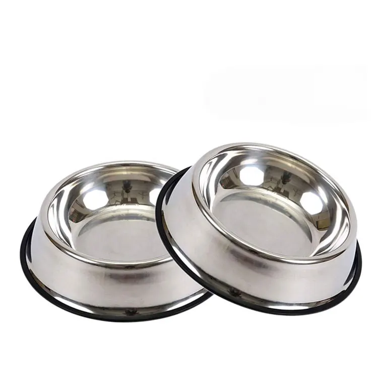Non-slip Heavy Duty из нержавеющей стали анти-скольжения собака чаши еда кормушка миска для собак и кошек