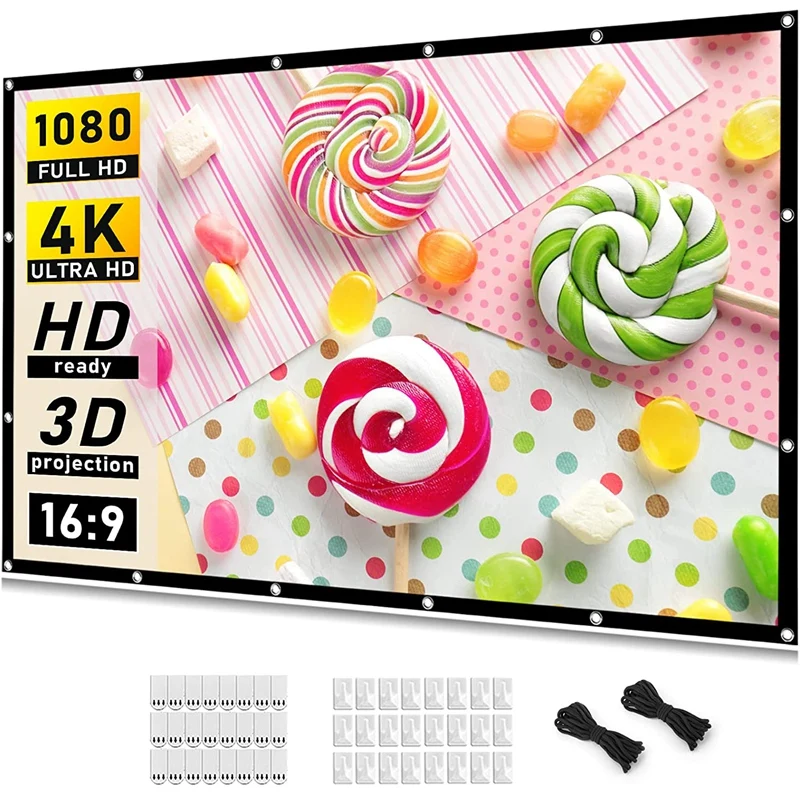 Factory Direct Supply Cheapest Price 16:9 High Quality Large Electric Projector Screen Outdoor