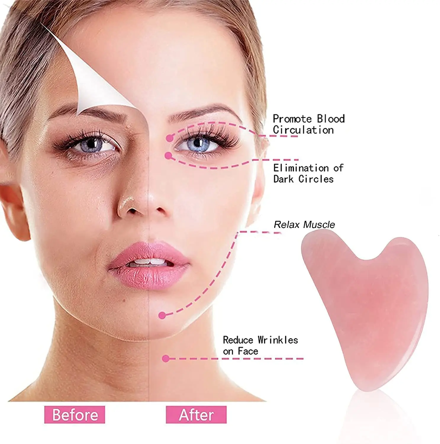 Trending products 2022 new arrivals natural jade roller and gua sha set jade facial roller massager