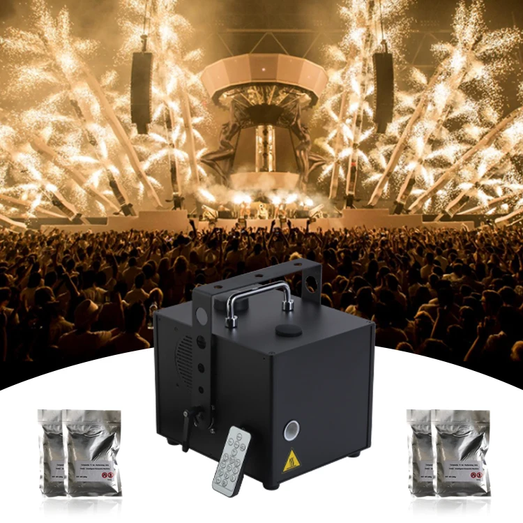 
indoor mini 650w white cold flame pyro fireworks fountain machine hanging upside cold spark machine ti powder 