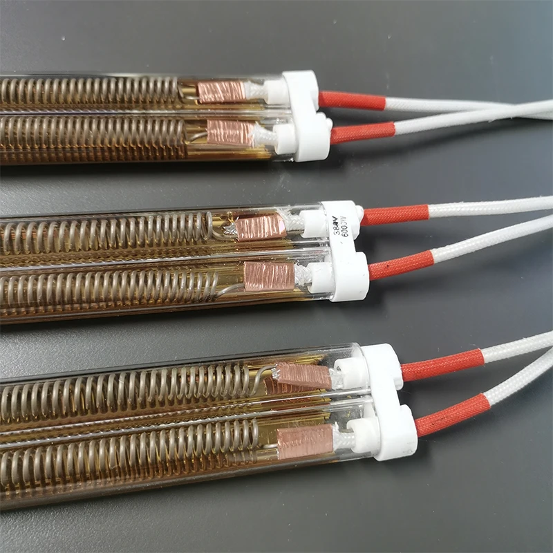 380V 6000W Half Gold Twin Tube Infrared Heating Lamp for PET Bottle Blow Molding Machine