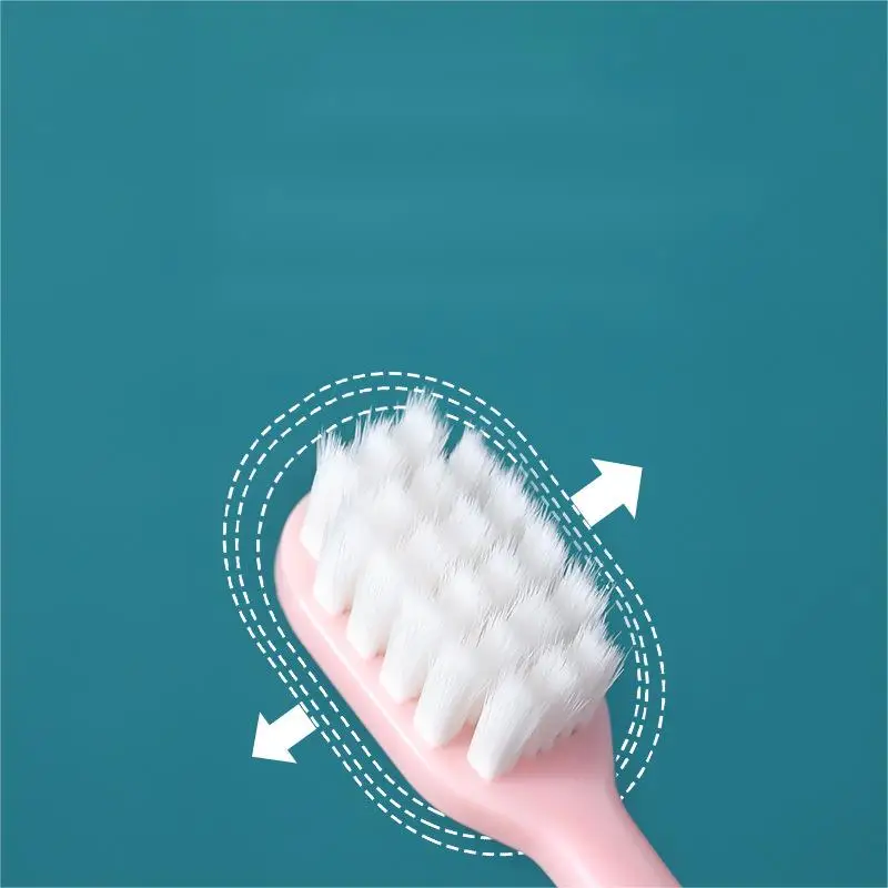 Wholesale New square hole 3pcs pack home adult wide head soft hair bristle Travel motel inn OEM reusable large head toothbrush