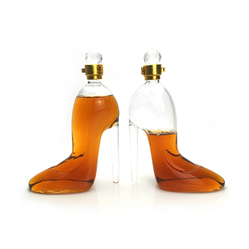 750ml High Heel Shoes Shaped Glass Spirits Liquor Bottle Whiskey Decanter