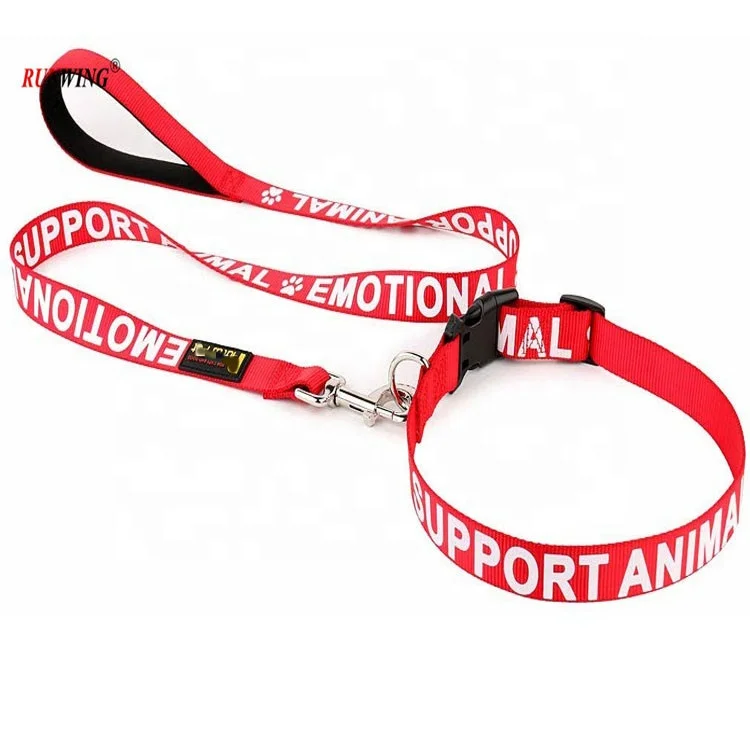 Letter Printed Dog Leash and Collar Set Custom Printed Dog Leash