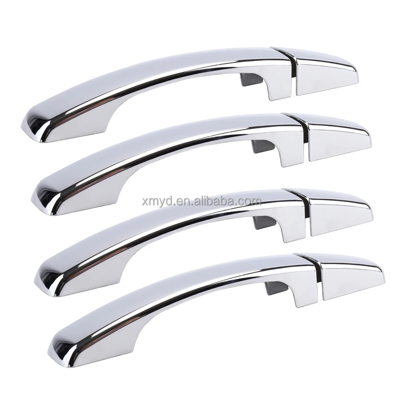 4 pcs/set Custom Exterior Touch ABS Chrome Car Door Handles Cover Auto Door Spare Parts With Self-adhesive Tape