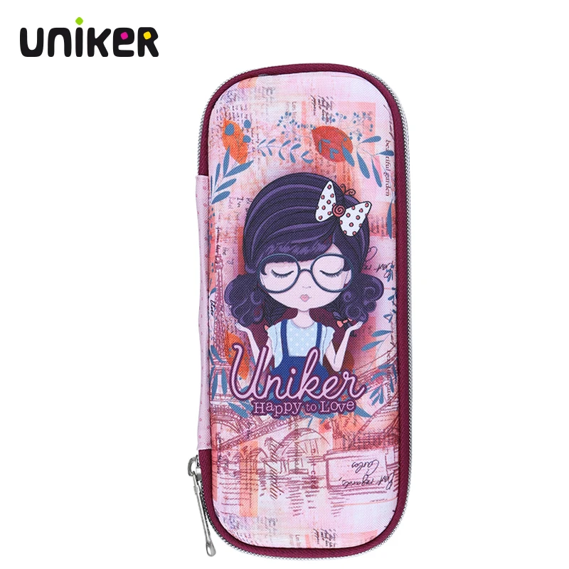 UNIKER Customized Cartoon Pencil Case Shark Pencil Bag Stationary Pencil Box for Boys and Girls