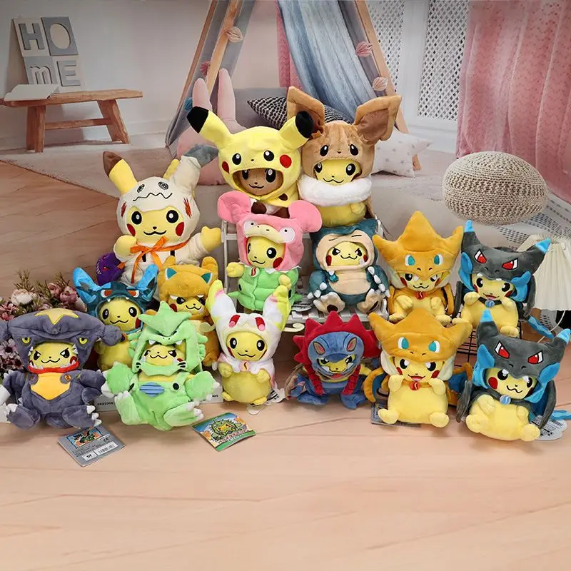 Best Selling Trending Cute Stuffed Animal Plush Toys Cartoon Henshin Plush Doll Kawaii Pikachu Plush Toys