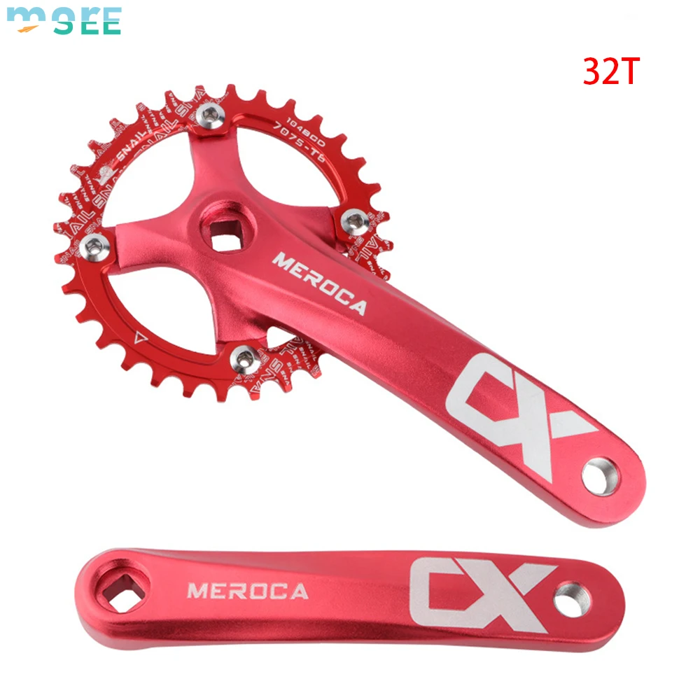 SeeMore BCD104 32T 34T 36T 38T Chainrings 170mm Crank Hollow Square Bicycle Crank Chainwheel Mtb Bicycle Crankset