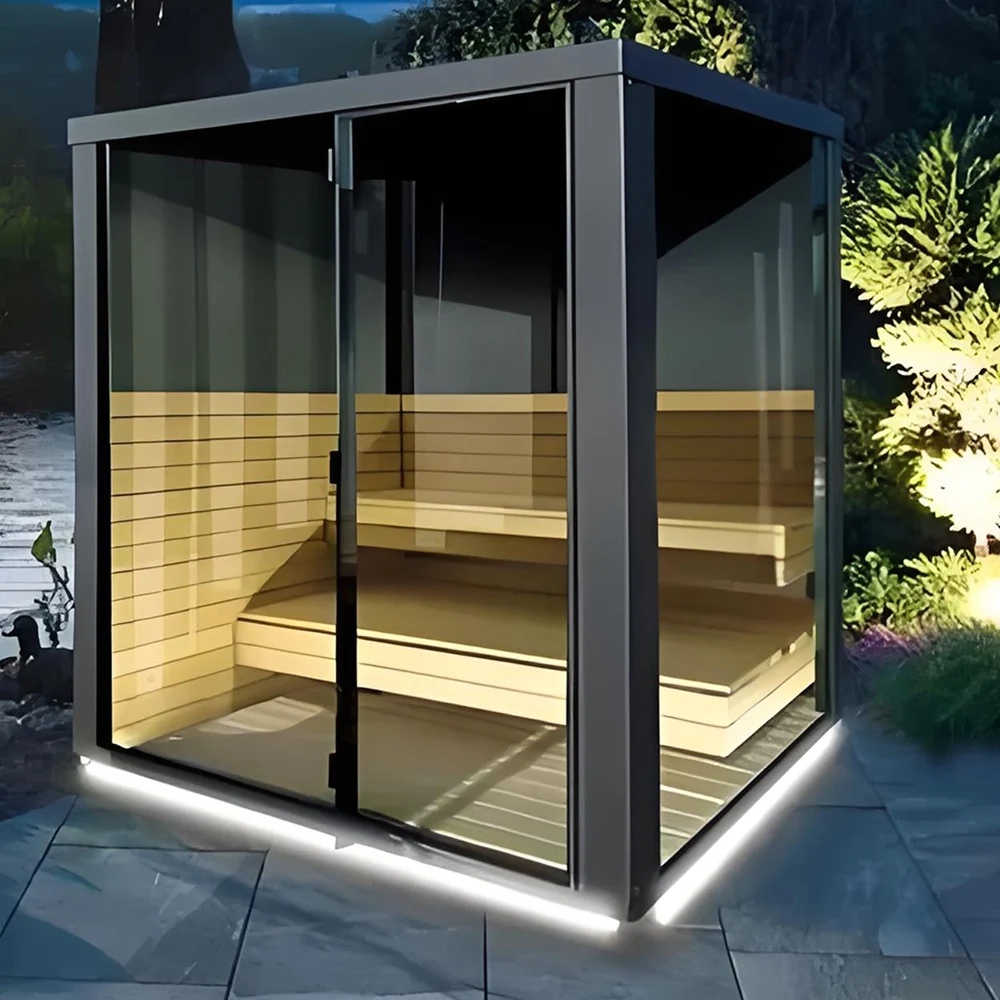 Customized Luxury Outdoor Dry Steam Sauna Cabin Steam Shower Room Spa Sauna Bath Room