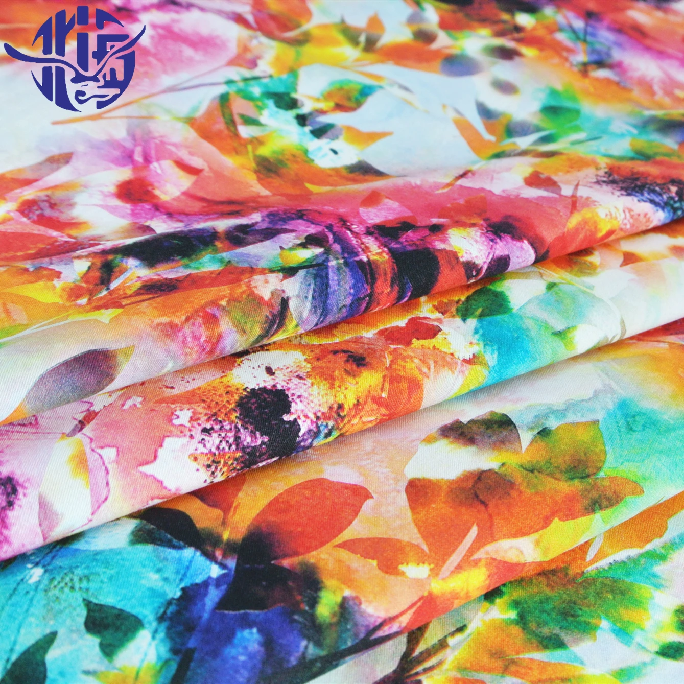 
Eco-friendly custom design twill digital bamboo cotton fabric printed for skirts 