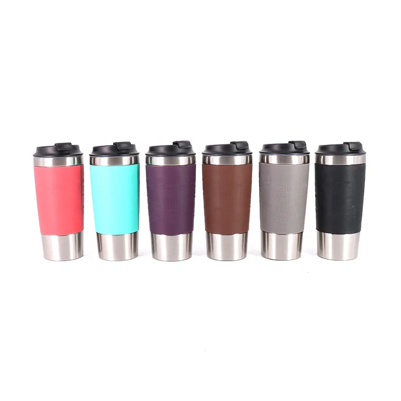 Outdoor Camping Travel Car 450 ml Stainless Steel Thermal Coffee Red Mug Vacuum Flask Mug