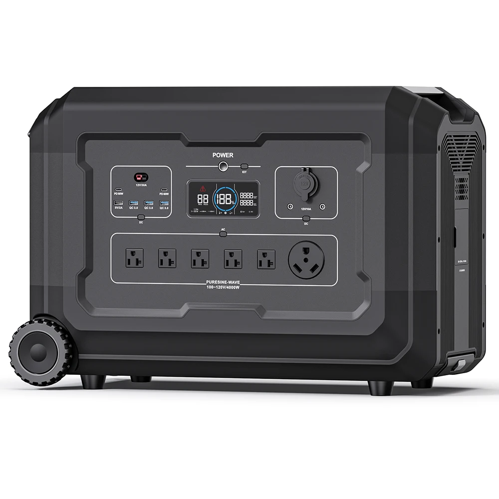 5000W Energy System Tragbare Powerstation LiFePO4 Battery 4000W Solar Portable Power Station 220V 50hz Brushless Generator