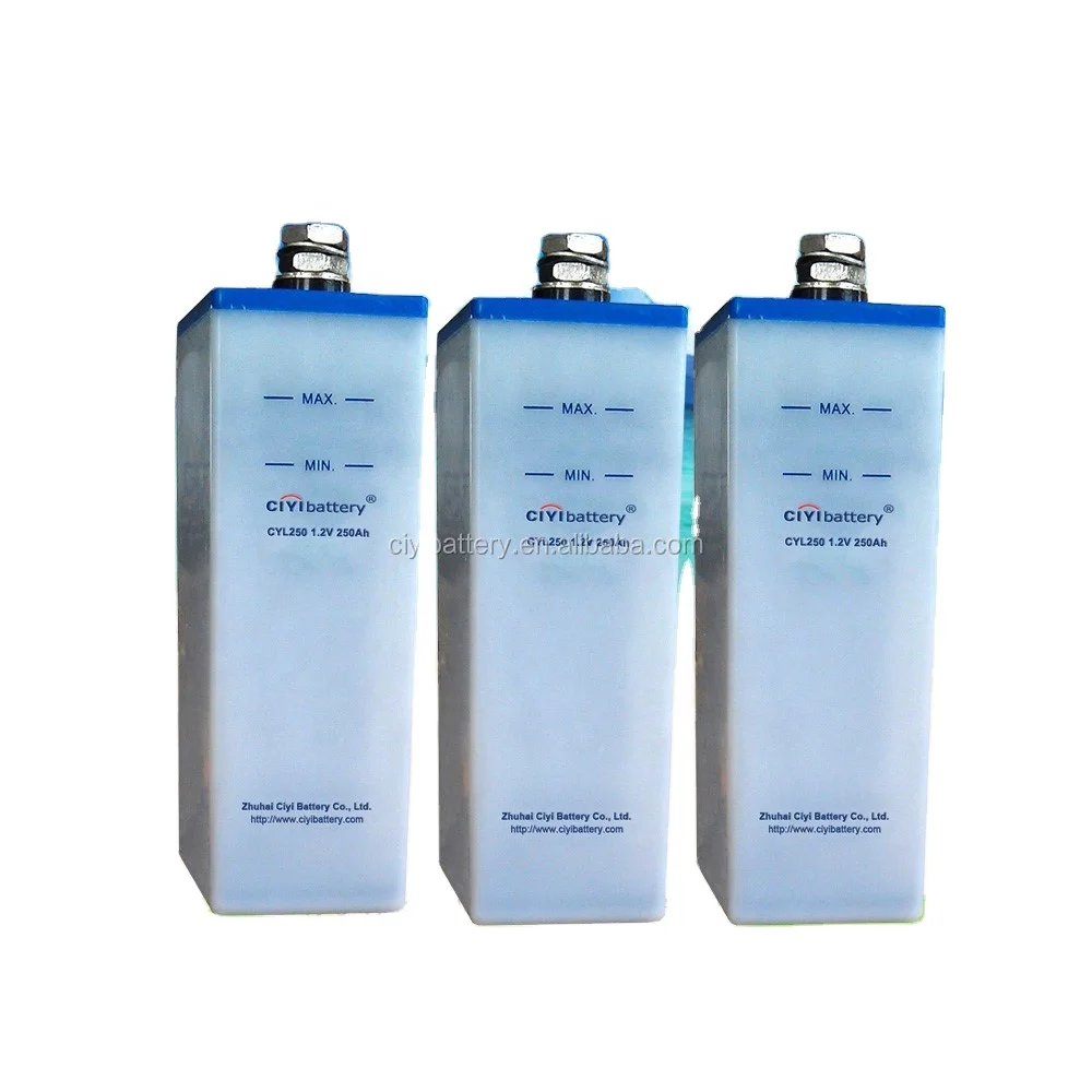 60Years Quality NICD Battery Nickel Cadmium Battery 1.2V 250AH