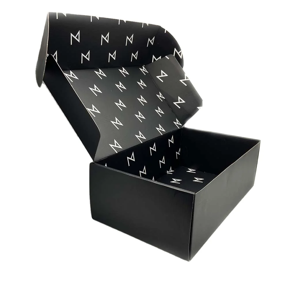 Large Black E-commerce 160*100*50/8*11/16*14 Big Mat Long Shipping corrugated Box For Frames With Golden Stamping Logo