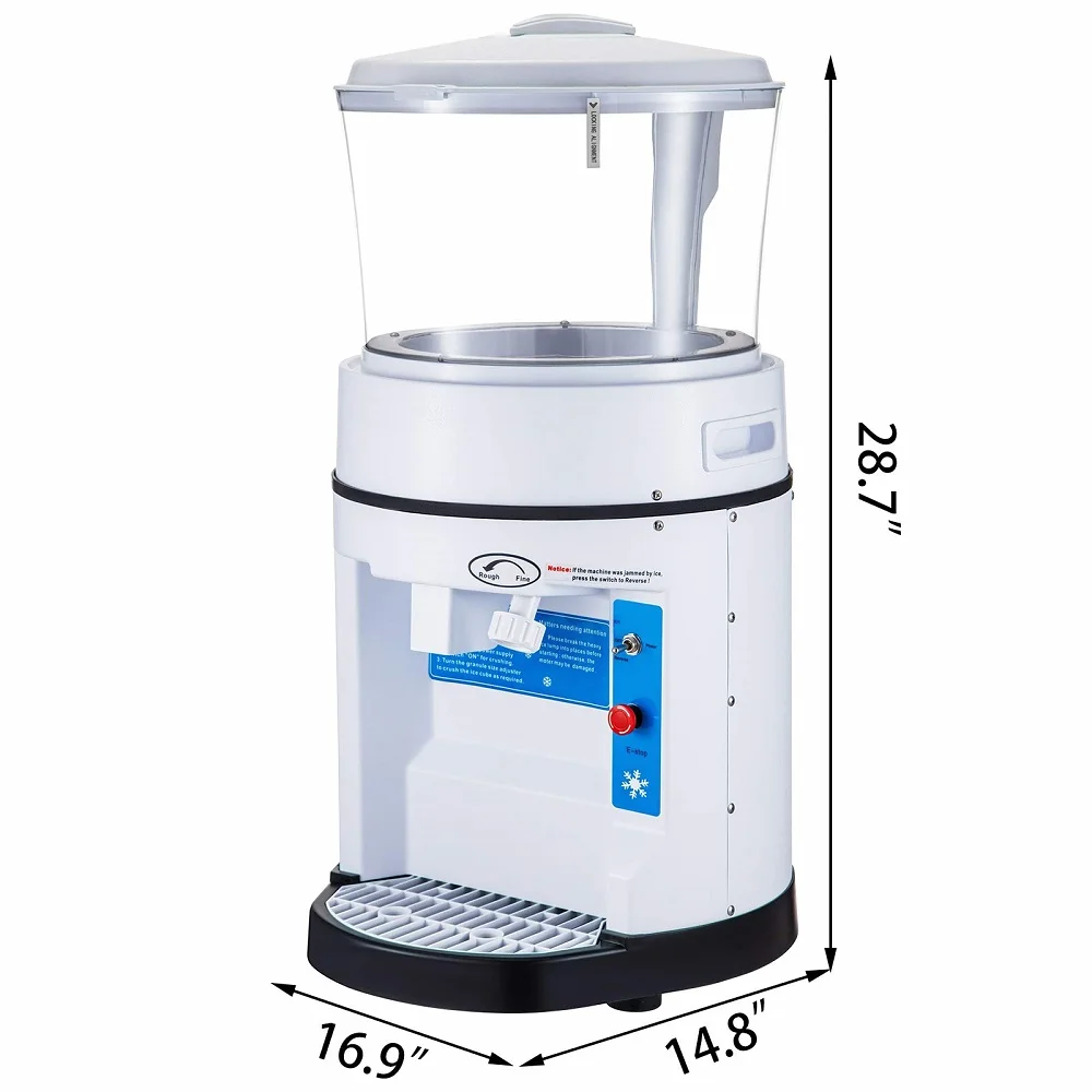110v 1100 lbs,with 17.6 lbs hopper commercial electric ice shaver machine with ice crusher for party,restaurant and bar