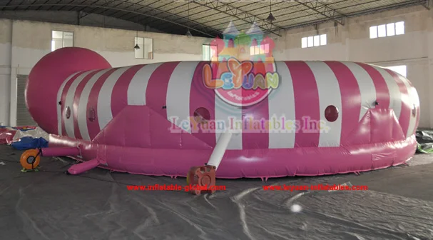 10M x 10M Worm Inflatable Tunnel Obstacle Course For Sale