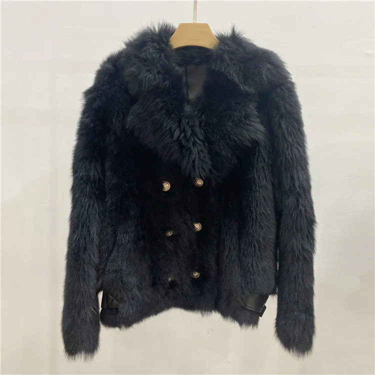 Wholesale custom trendy professional made 2021 quality ladies winter tuscana fur short coats