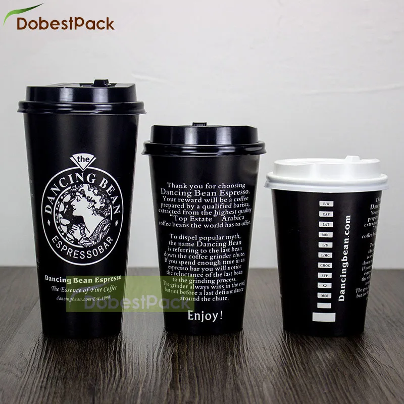 
Various size custom logo vending single wall hot drink paper cup 