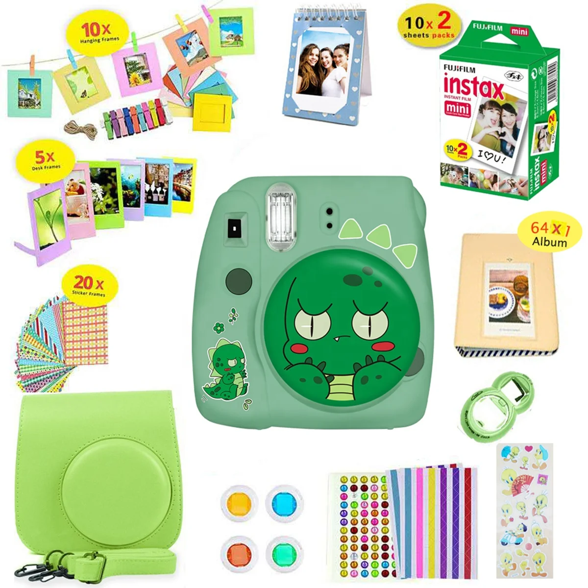 
 Камера Fujifilm instax Mini 9 мгновенная камера и аксессуары (Динозавр)  