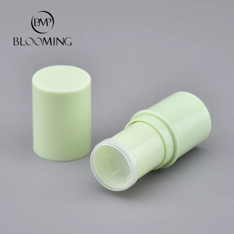 OEM ODM Factory Makeup Packaging Round Plastic Lipstick Tube Empty Case Solid Perfume Contour Lip Balm Blusher Stick Container