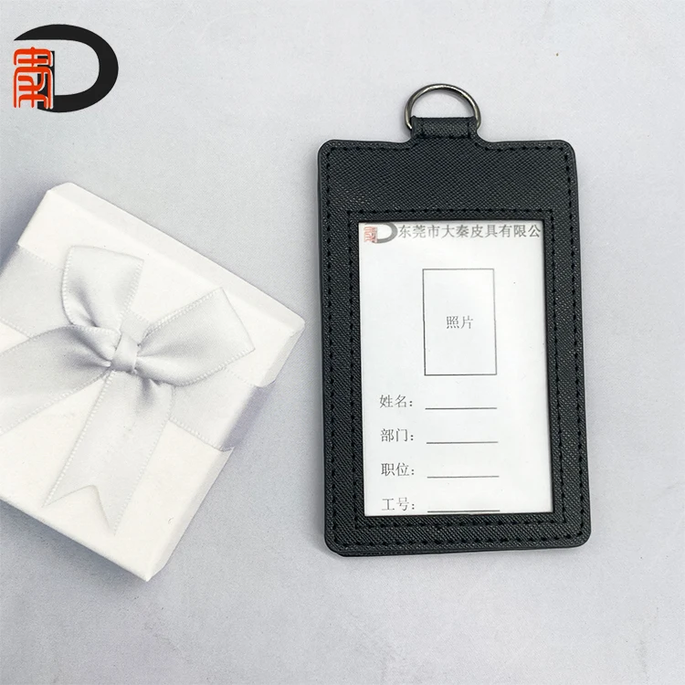 2022 искусственная кожа (полиуретан) 2 сторонняя держатель значка с вытяжным шнуром, визитница, автобус чехол ID работы офиса Название карты