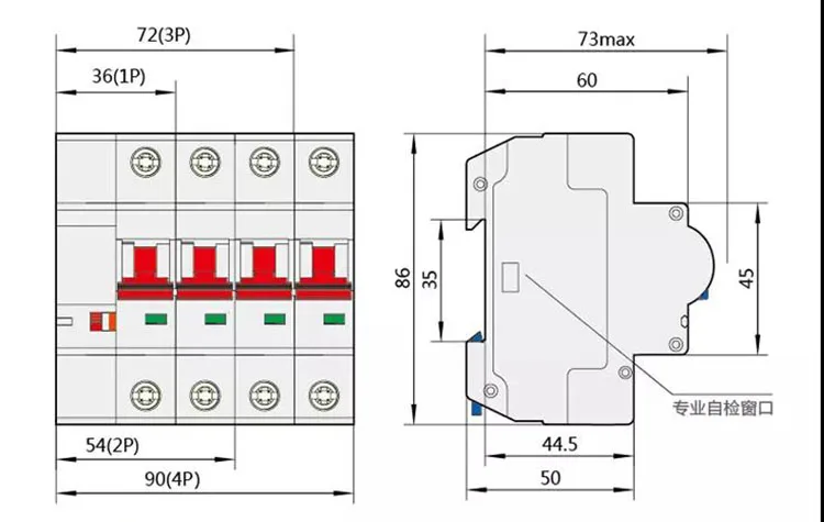 Wifi Circuit Breaker Tuya Smart Life 1P 2P 3P 4P 10A-100A Circuit Breake
