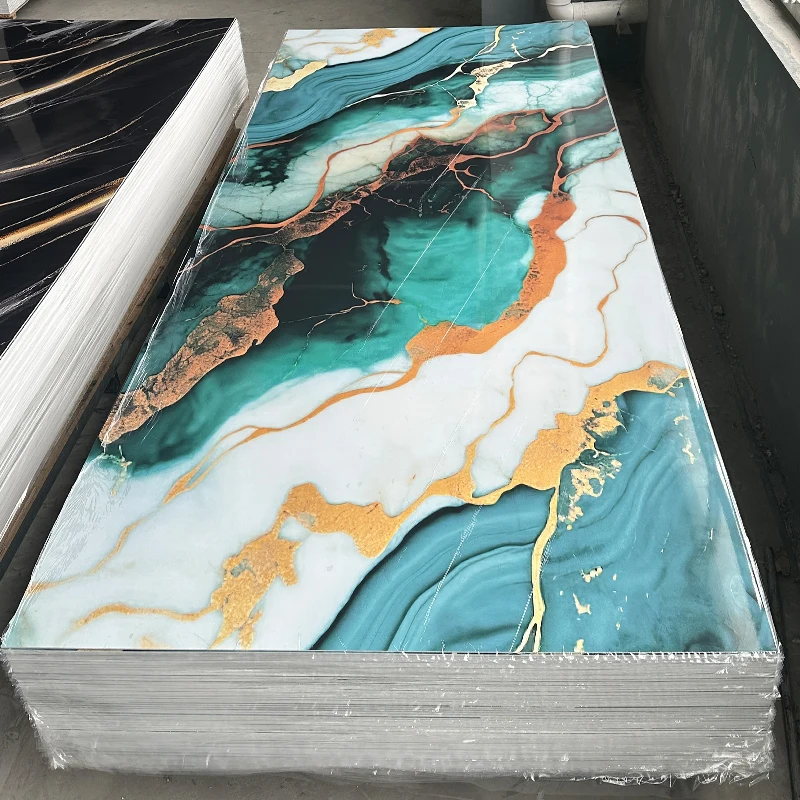 UV Board 2.8mm Marble Sheet 4x8 Inch Wall Panel Pvc Uv TV Background Deceration