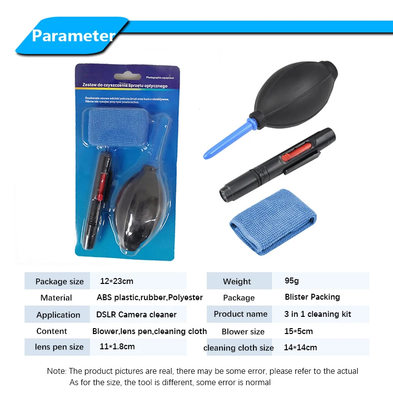 Clean tools 3-in-1 Camera Cleaning Kit Air-Blower, Lens Cleaning Pen, Microfiber Cleaning Cloth for digital
