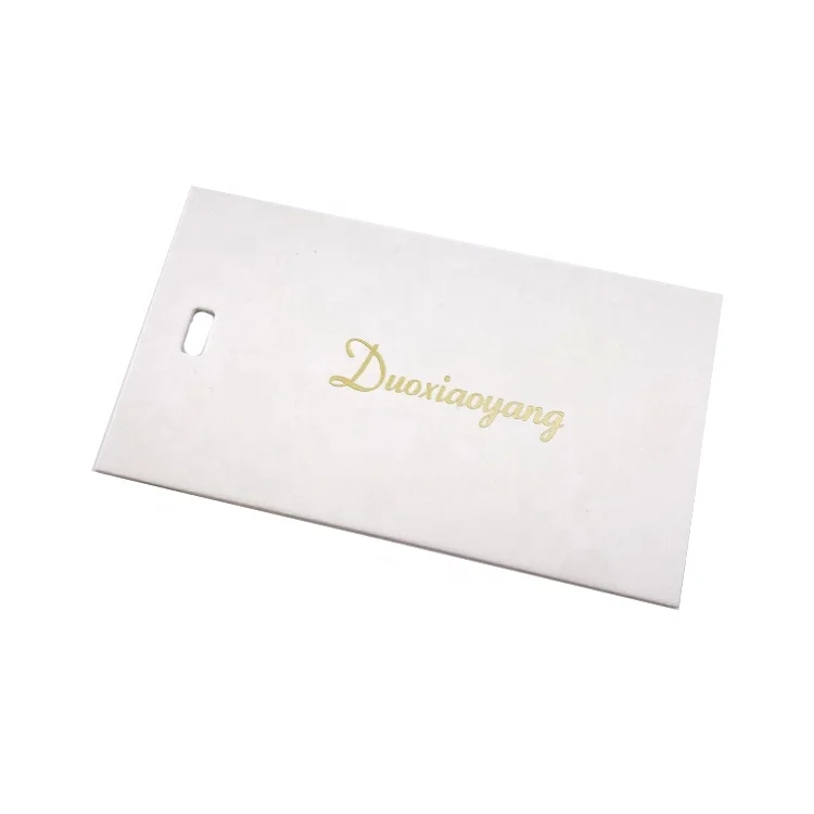Luxury Fashion Garment Accessories Custom Brand Gold Logo Paper Label Hang Tags for Clothing