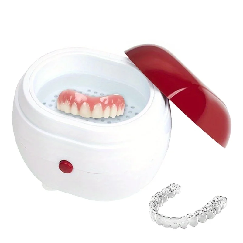 Automatic Denture Cleaning Case, Portable Retainer Cleaner Case, for Jewelry Pendant Glasses Watch Metal Coins Denture