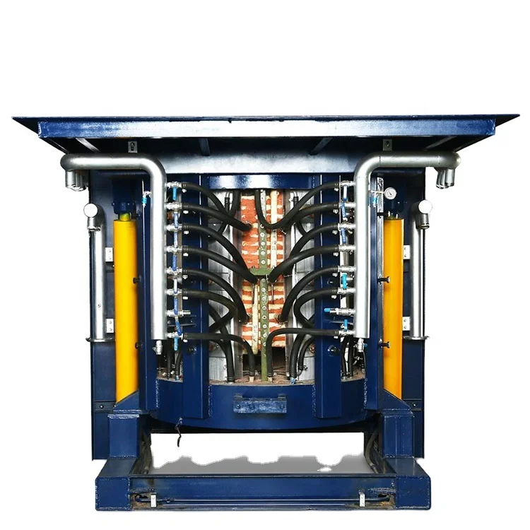 1 ton crucible aluminum induction smelting furnace on sale