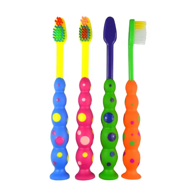 soft rubber kids toothbrush with suction
